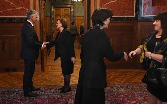 Didier Burkhalter à la réception de Nouvel An 2017 à Berne. 