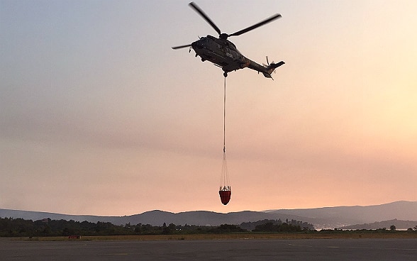 Switzerland is dispatching a Swiss army helicopter and a humanitarian team.