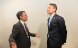 Federal Councilor Ignazio Cassis talks with Halbe Zijlstra, Dutch Foreign Minister.