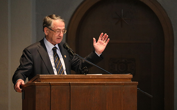 Rede von Professor Ivan Lefkovits, Holocaust-Überlebender, am Internationalen Tag des Gedenkens an die Opfer des Holocaust.