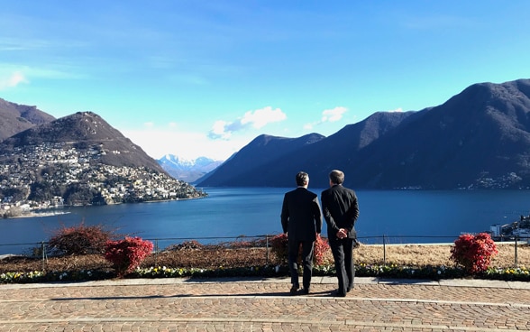 Bundesrat Ignazio Cassis trifft den italienischen Aussenminister in Lugano.