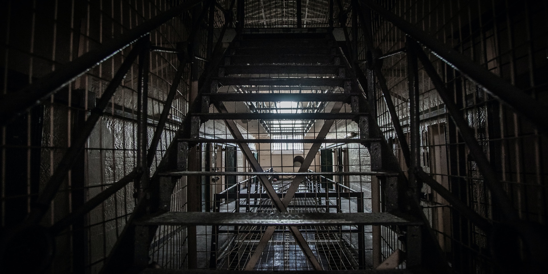 Vue de l’intérieur d’une prison