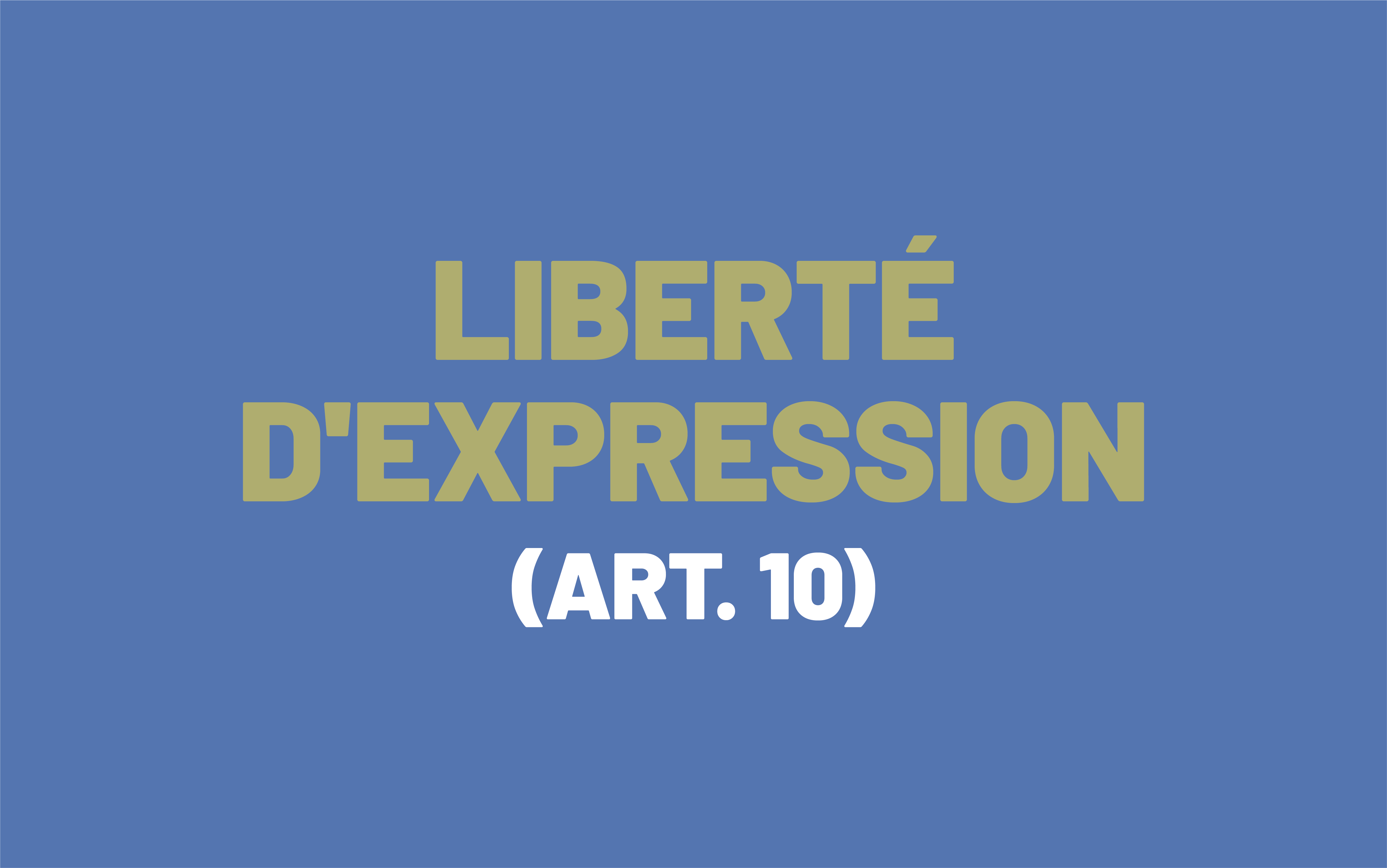 L'image est tirée du libellé de l'article 10 de la Convention européenne des droits de l'homme, qui se lit comme suit : «Liberté d'expression». 
