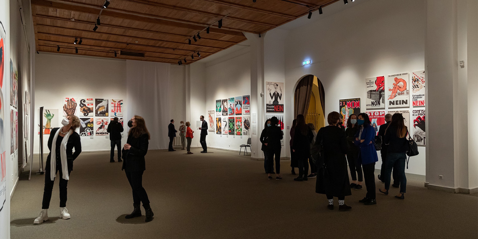 In Vilnius, visitors can examine referendum posters from Switzerland going back 100 years. 