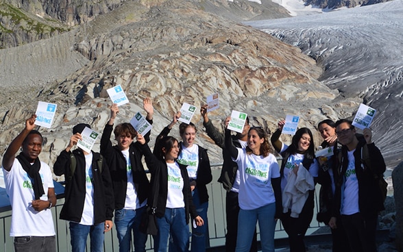 Pupils at the launch of the initiative in Valais. 