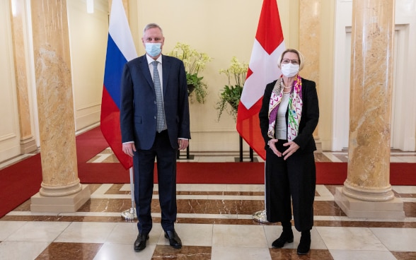 Staatssekretärin Livia Leu traf sich mit dem russischen Vize-Aussenminister Vladimir Titov zu den jährlichen politischen Konsultationen.