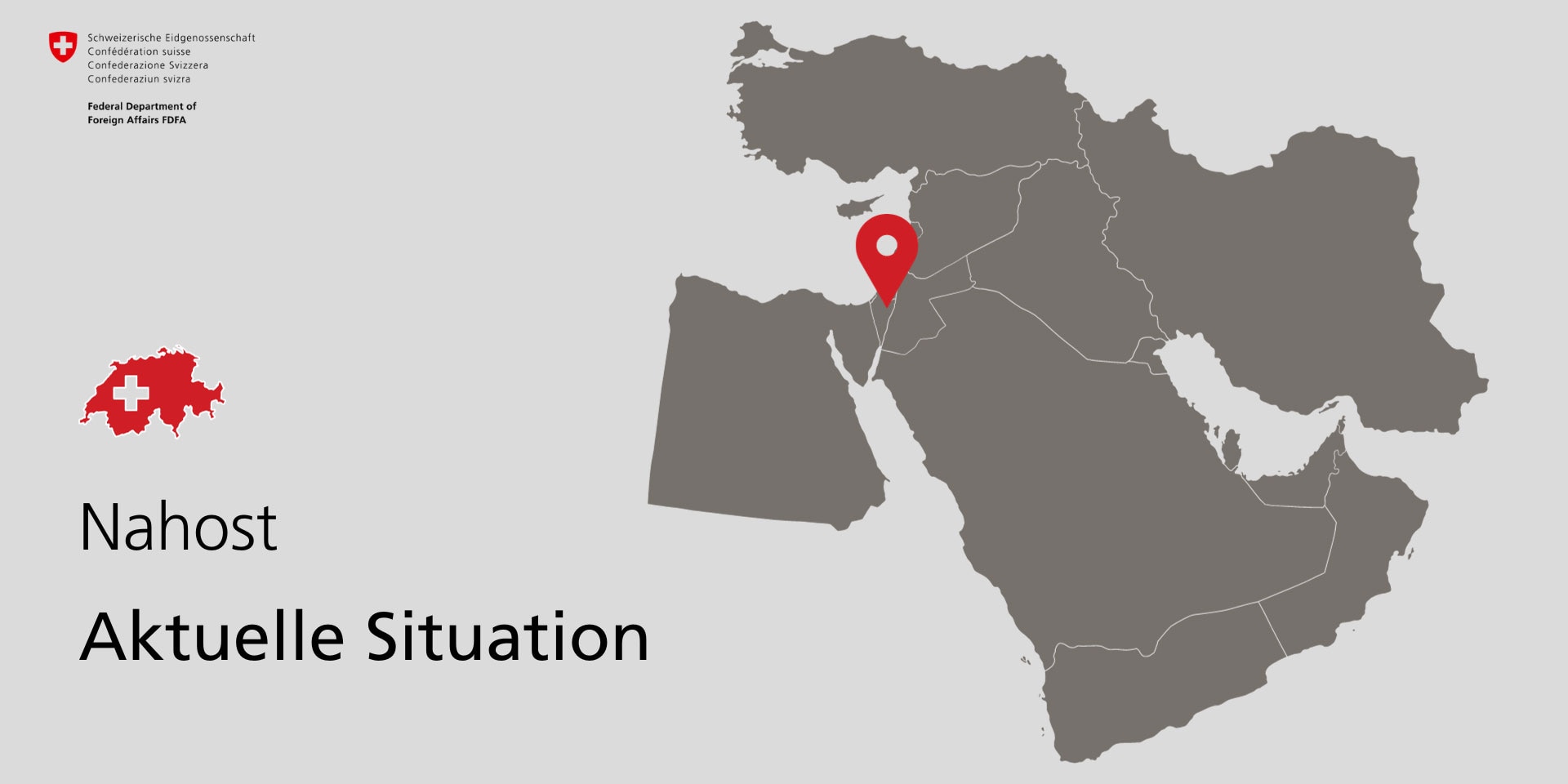Karte, die den Nahen Osten zeigt.
