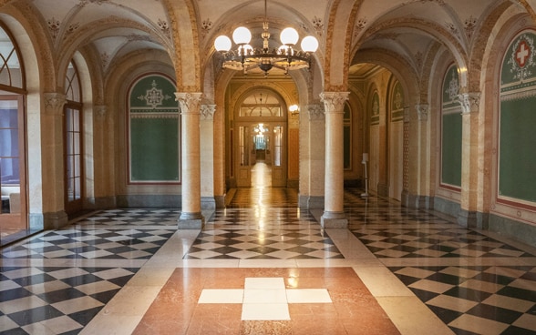 Die Korridore des Bundeshauses.