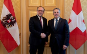 Ignazio Cassis reçoit le ministre autrichien des Affaires étrangères Schallenberg