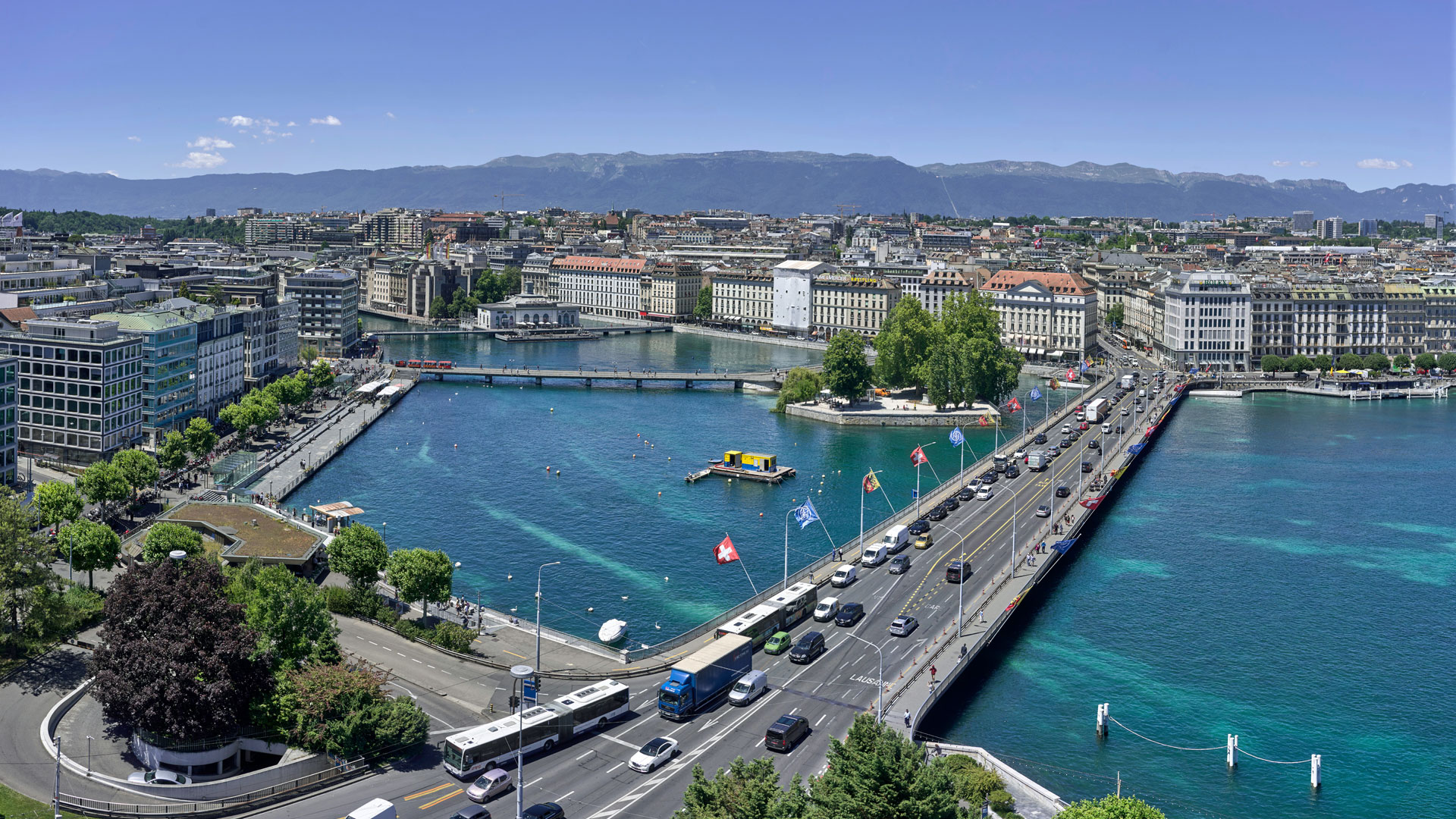 View of the city of Geneva.