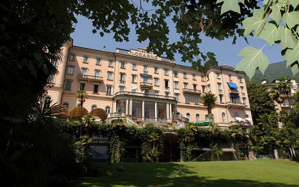 Exterior view of the Grand Hotel Locarno.