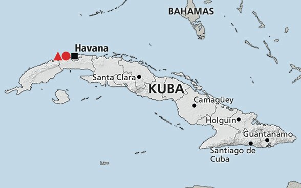 Karte von Kuba