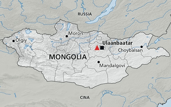 Cartina della Mongolia