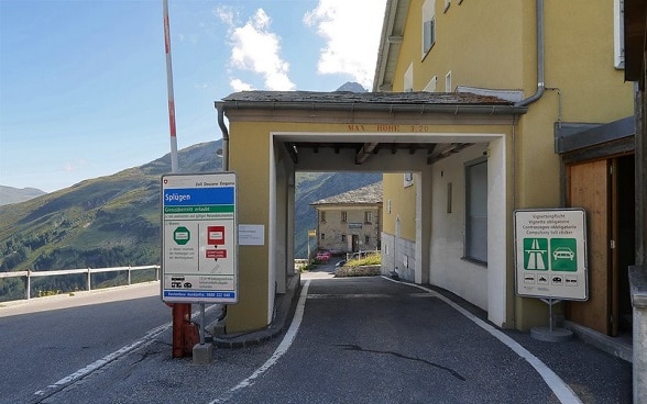 Ein Grenzübergang in der Schweiz.