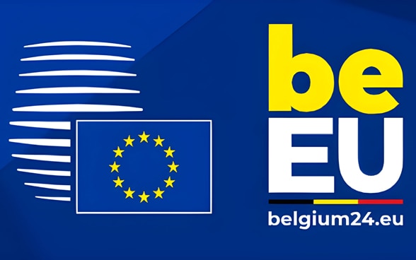 Logo der Ratspräsidentschaft Belgien.