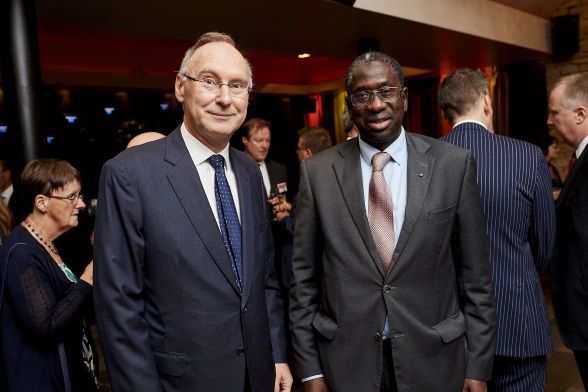 Ambassador of Switzerland to the Kingdom of Belgium Christian Meuwly and Ambassador of Senegal to the Kingdom of Belgium Amadou Diop