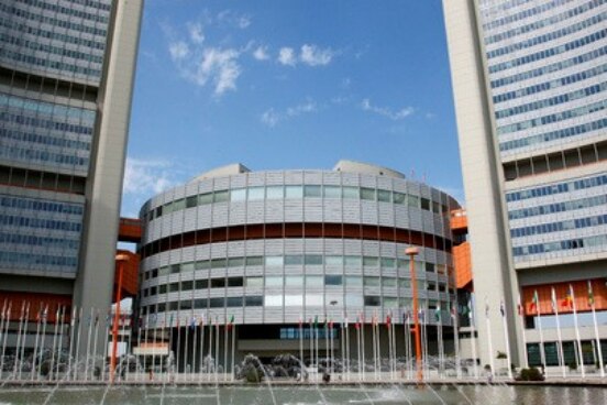Das Vienna International Centre, der Hauptsitz der Vereinten Nationen in Wien.