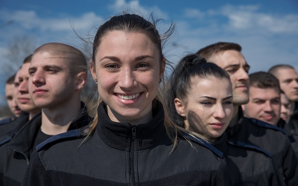 Young police officers of the police academy