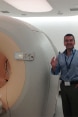 Dr Anthony Samuel Nuclear medicine specialist Head of the radiology department of the Mater Dei Hospital presents a PET scanner.